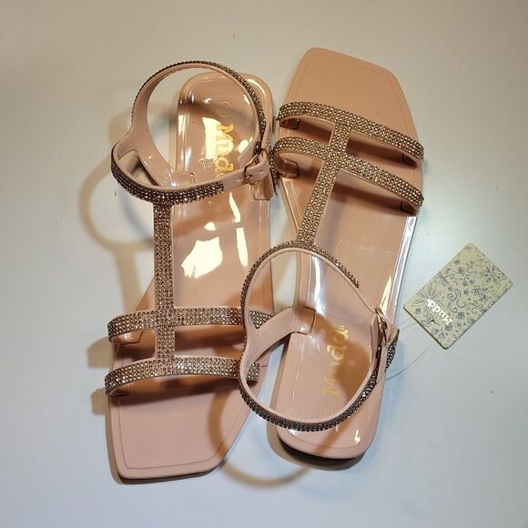 BRAND NEW MUDD ANKLE STRAP QUARE TOE DOUBLE STRAP WOMEN"S SLIP-ON SANDAL - Picture 6 of 12